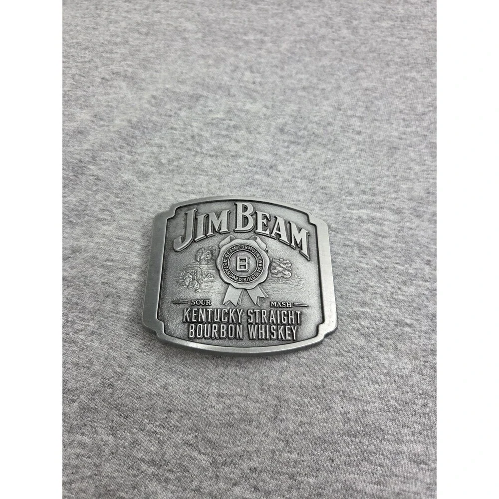 Vintage Jim Beam Kentucky Straight Bourbon Whiskey Belt Buckle